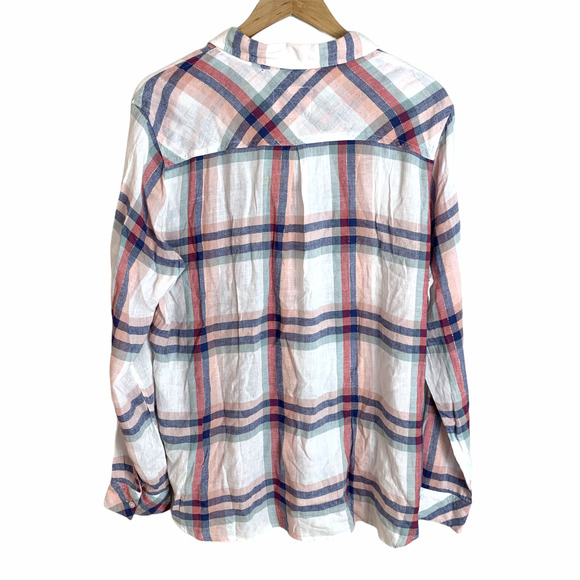 NWT Rails Charli Plaid Button Down Blouse Shirt L - Picture 5 of 12